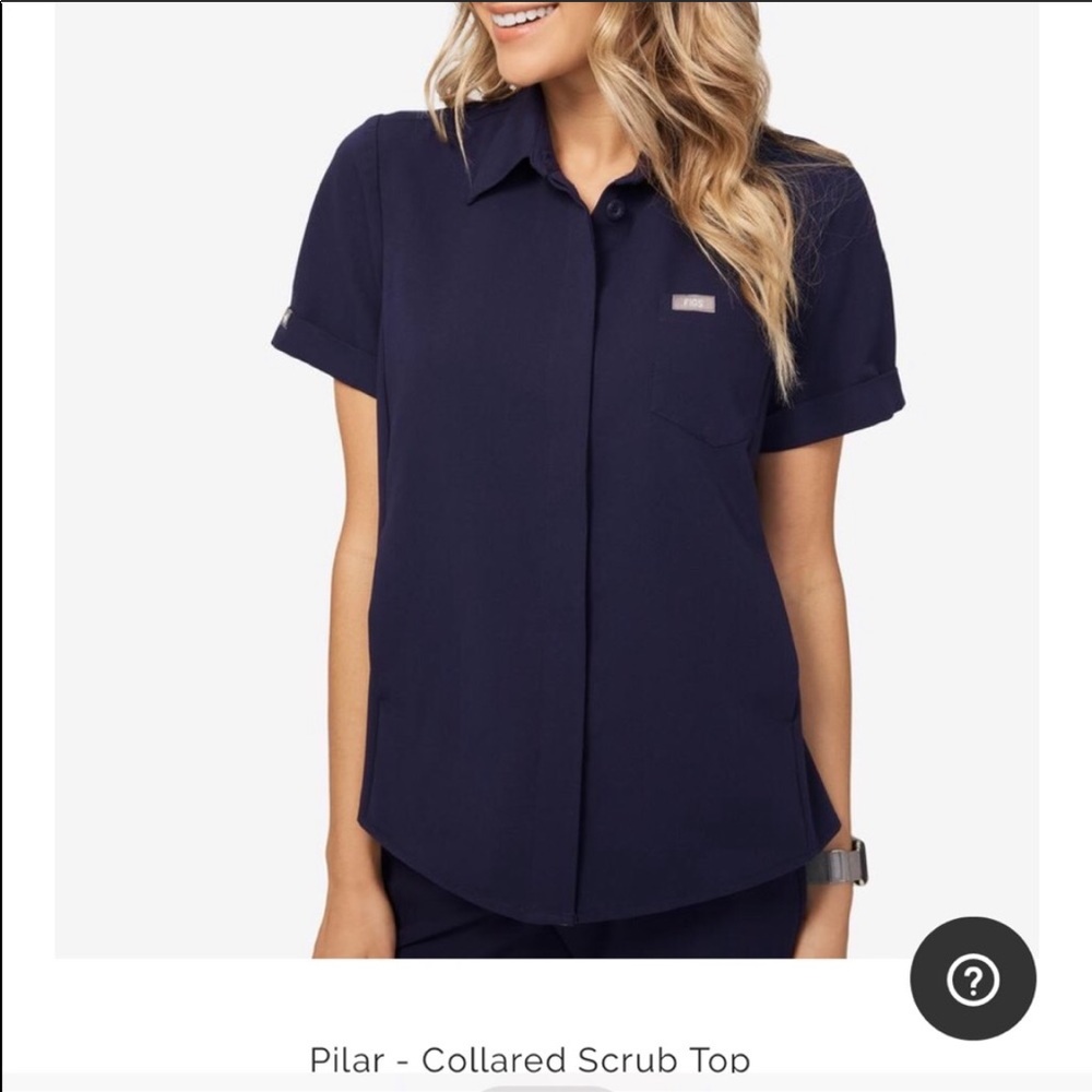 Figs Navy scrub top - Pilar limited release